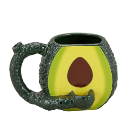 Ceramic Avocado Mug Hand Pipe - [82511]